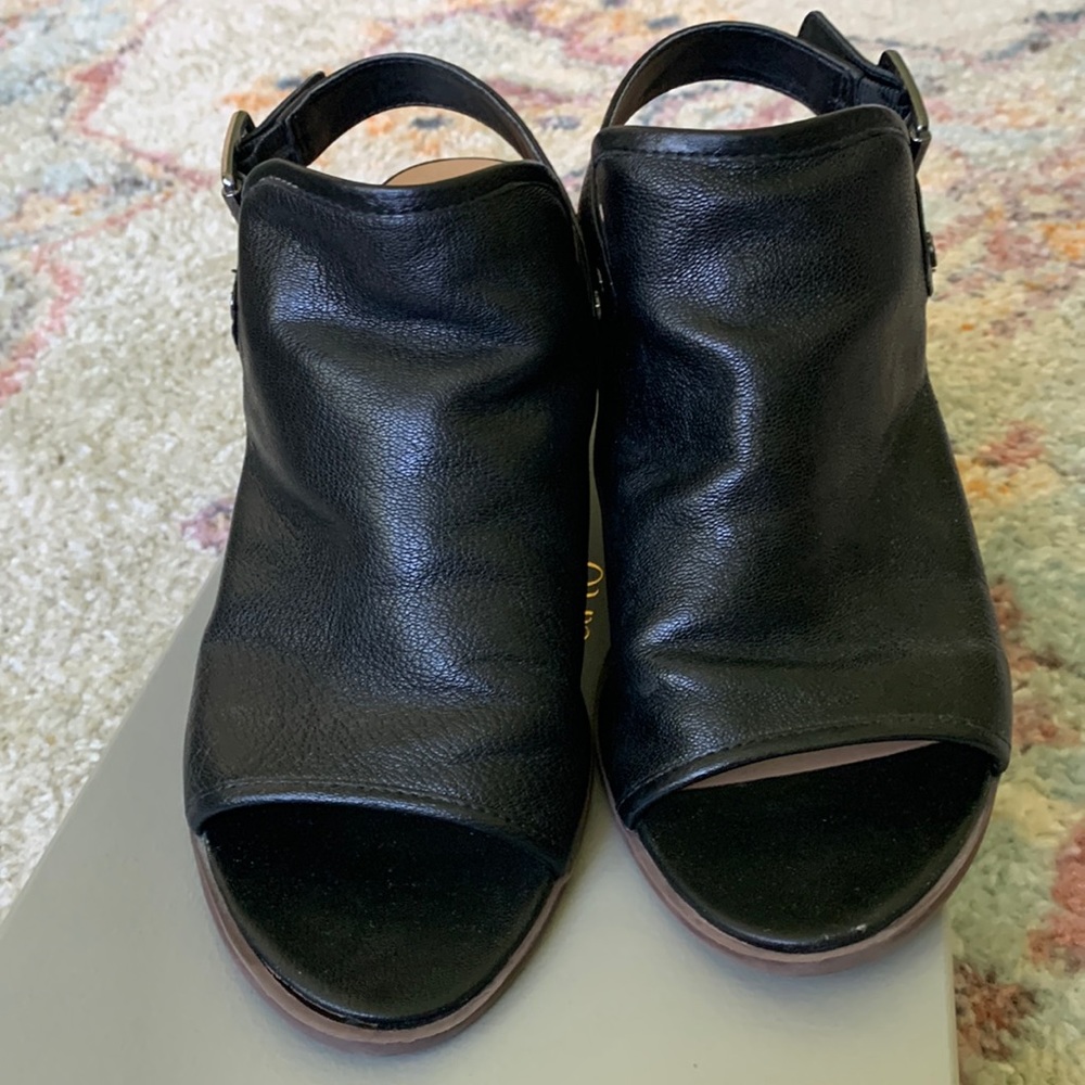 Franco Sarto Black Humour Slingback Sandal Size 7.5